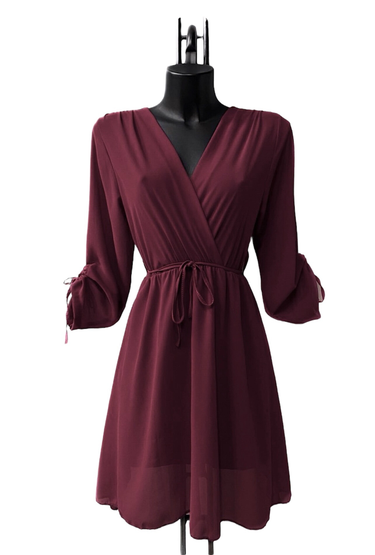 Wholesaler Elle Style - DIANEA crossover dress with long sleeves, with lining.