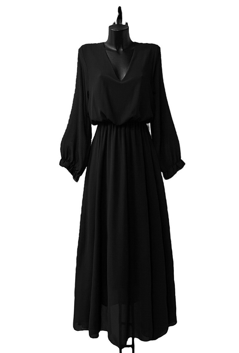 Grossiste Elle Style - Robe VALLIA col V, très fluide avec doublure en viscose