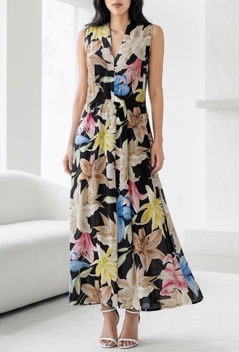 Mayorista Elle Style - Vestido CRISTAL estampado, fluido helado y romántico