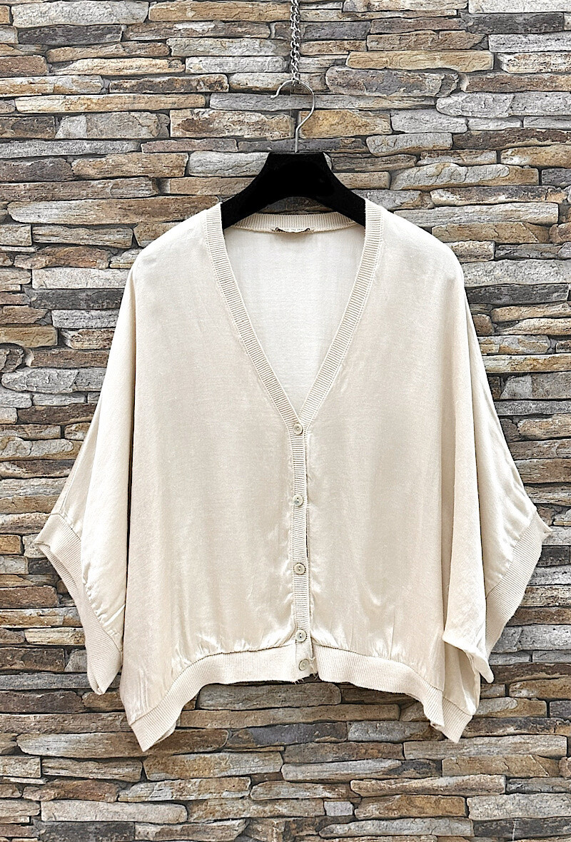 Grossiste Elle Style - Gilet GILETTE en viscose satinée effet soie, fluide et romantique