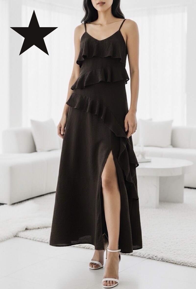 Großhändler Elle Style - TAYLOR KLEID mit Frontschlitz, sehr fließend und romantisch