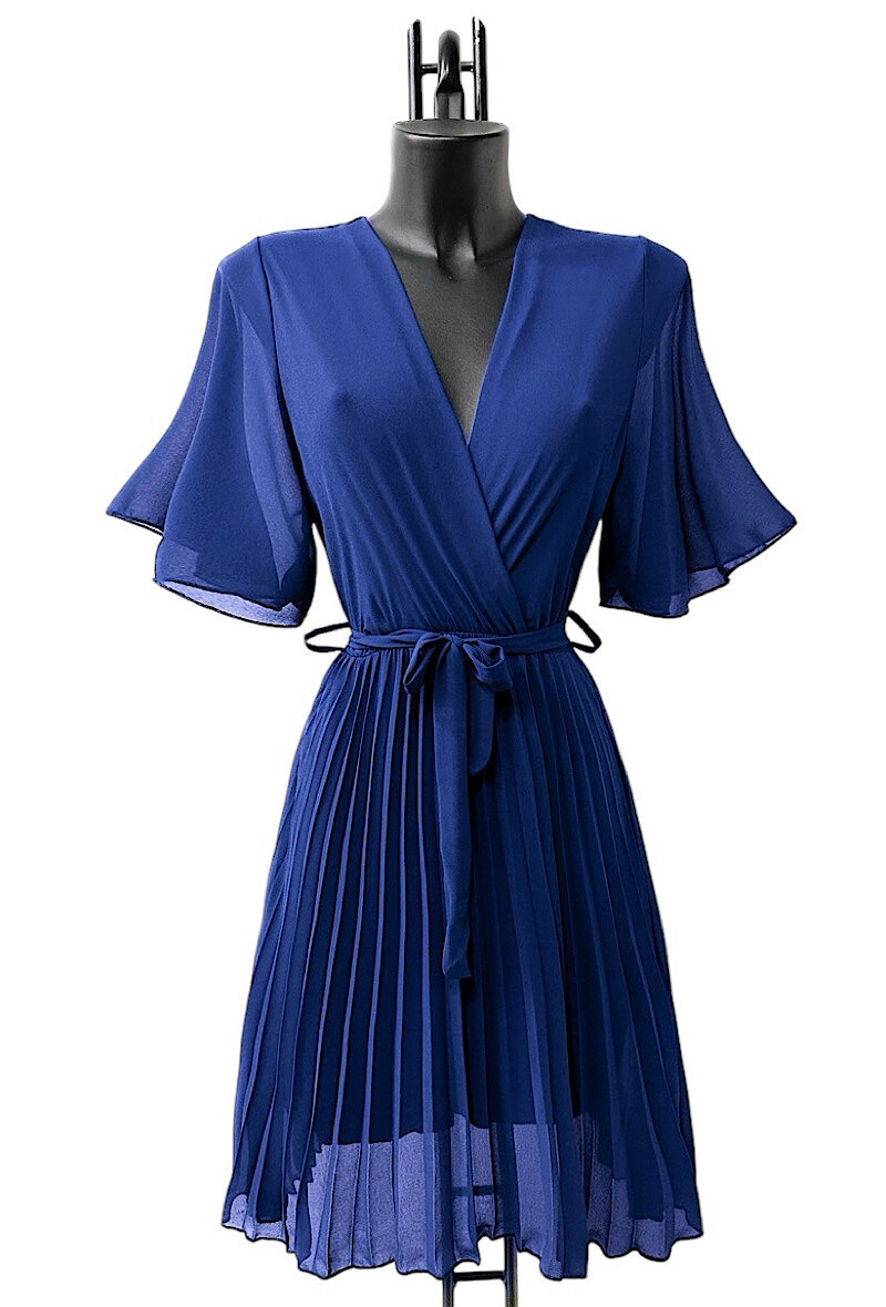 Wholesaler Elle Style - Crossed betany dress, fluid pleated with viscose lining