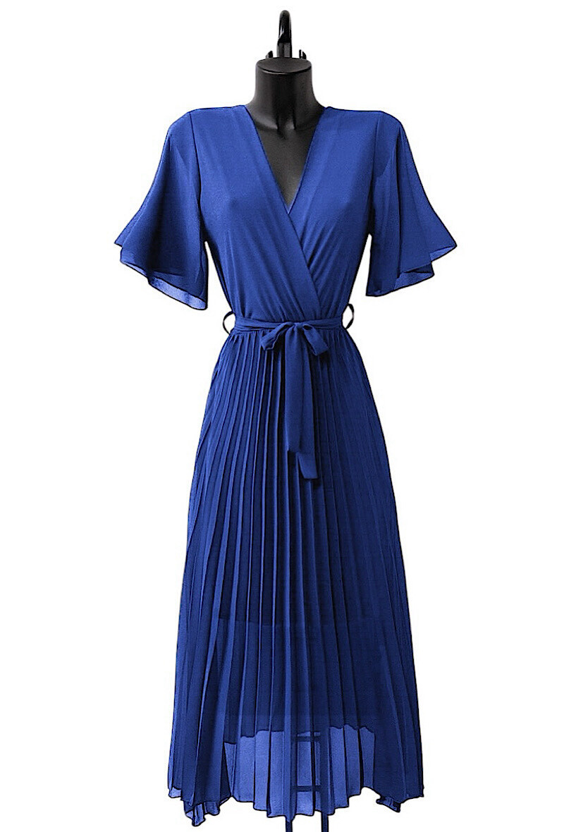 Wholesaler Elle Style - ALIRA dress, crossed, fluid pleated with viscose lining