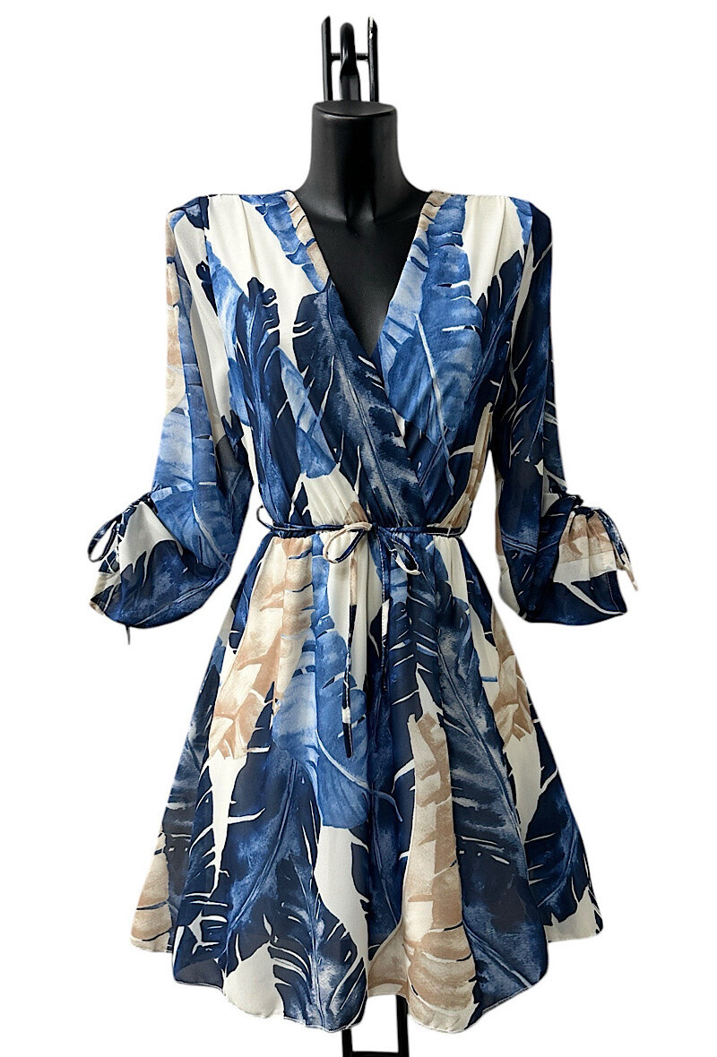 Grossiste Elle Style - Robe DIANE croisé à manches longues,avec doublure.