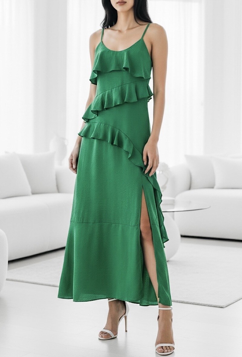 Mayorista Elle Style - VESTIDO TAYLOR con abertura frontal, muy fluido y romántico