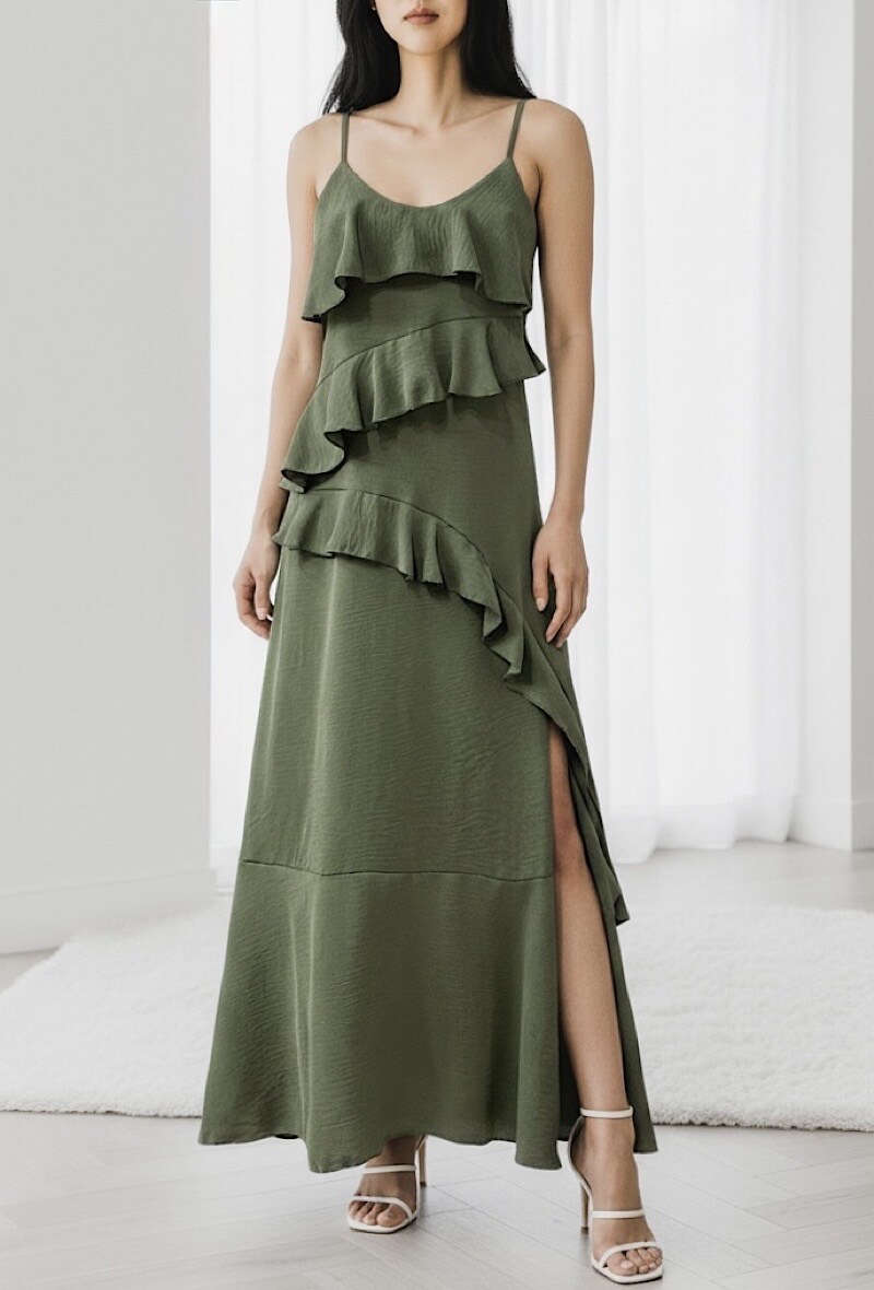 Grossista Elle Style - ABITO TAYLOR con spacco frontale, molto fluido e romantico