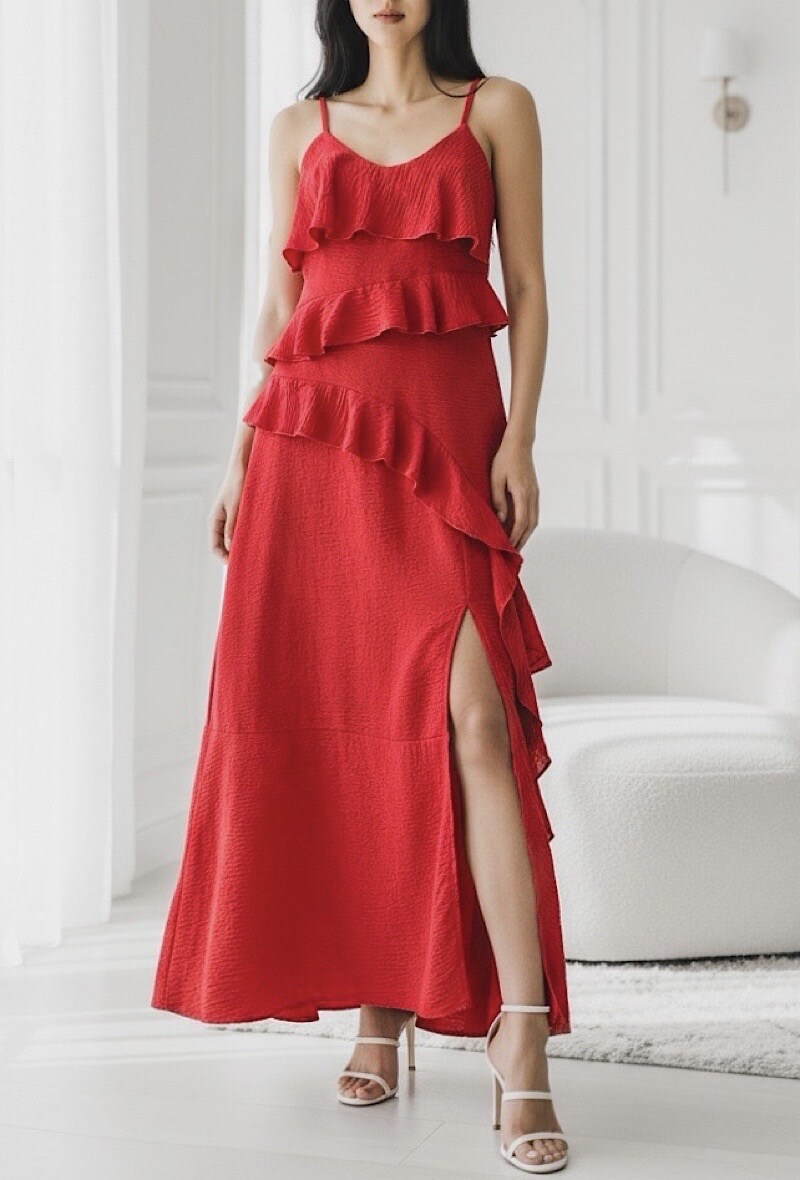 Grossista Elle Style - ABITO TAYLOR con spacco frontale, molto fluido e romantico