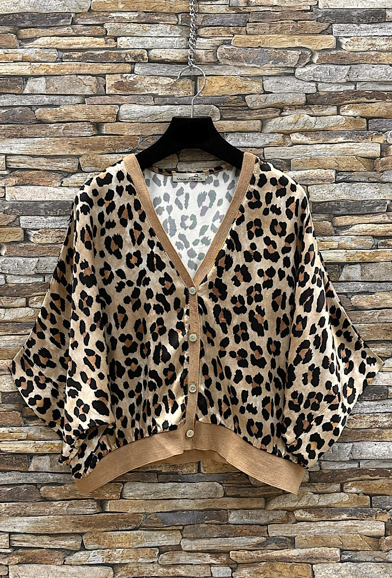 Grossista Elle Style - Gilet GILETTA stampato in viscosa satinata effetto seta, fluido e romantico