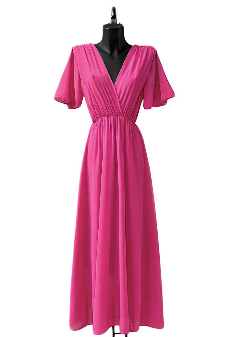 Wholesaler Elle Style - ROSY dress, very fluid romantic, trendy and elegant with viscose lining