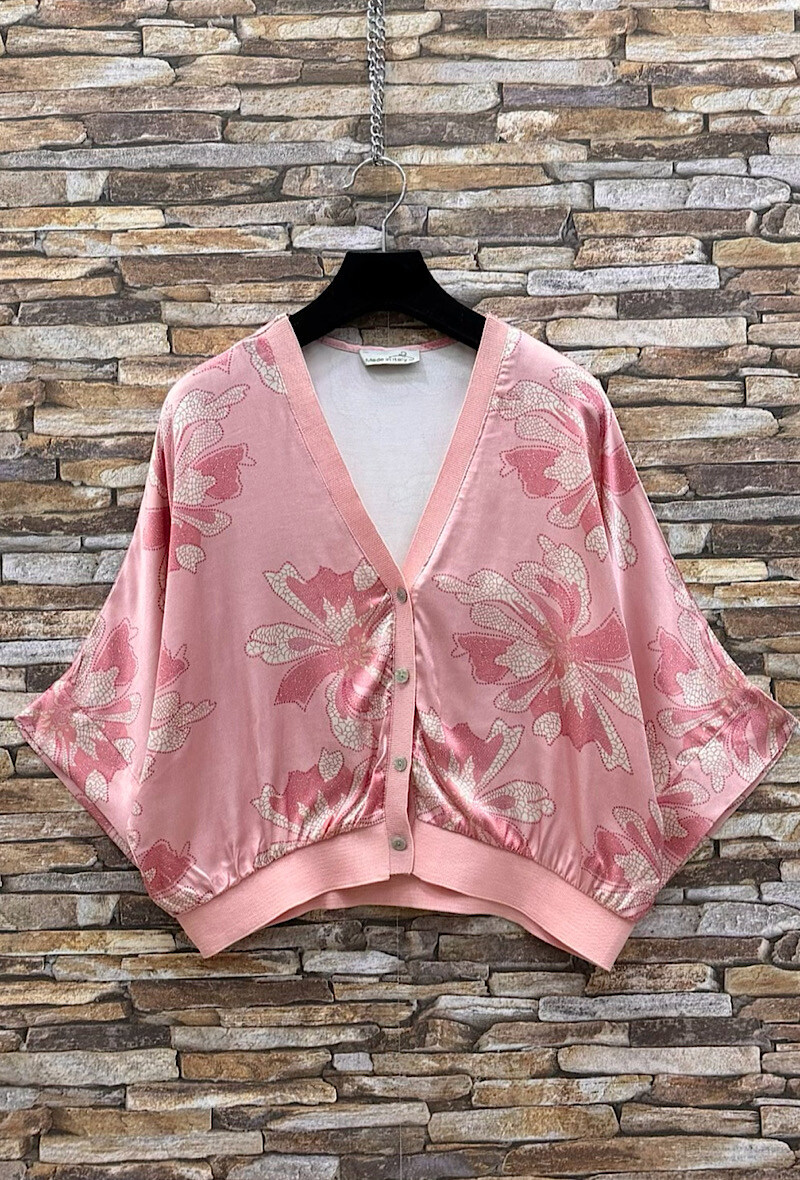 Mayorista Elle Style - Chaleco GILETTA estampado en viscosa satinada efecto seda, fluido y romántico