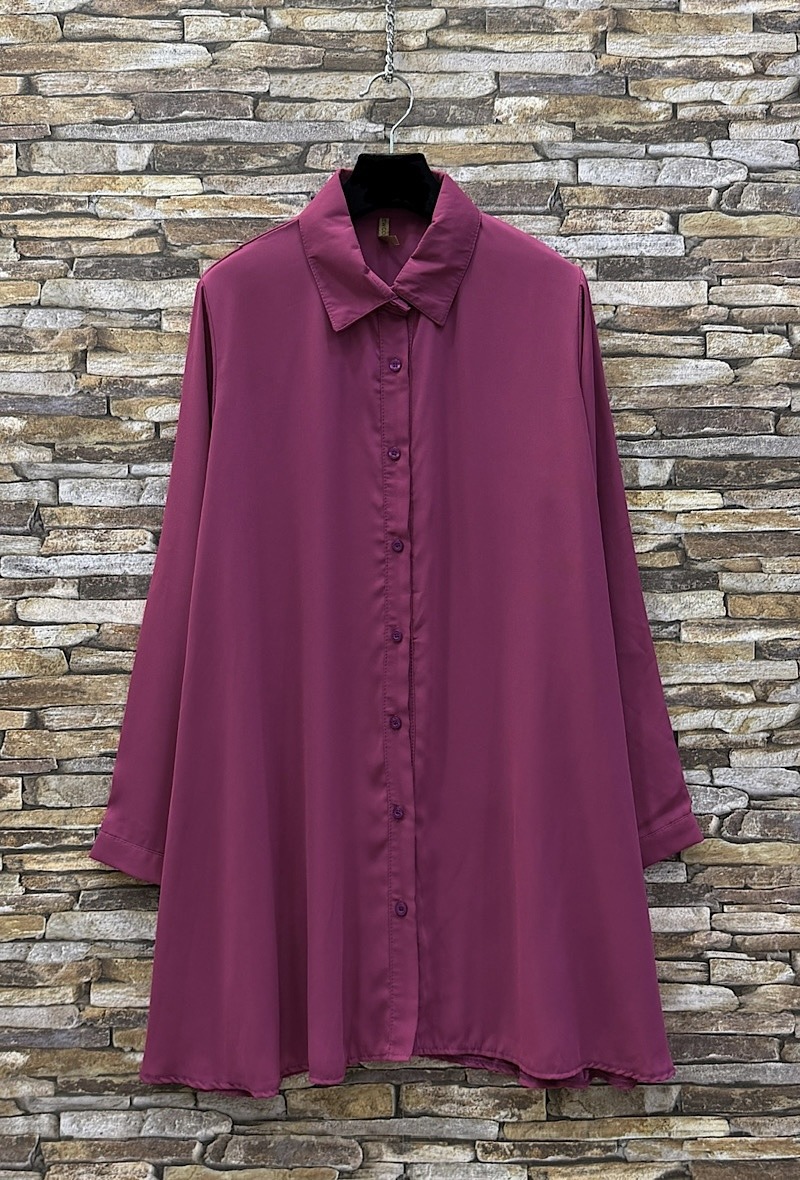 Großhändler Elle Style - STELLA Chic Hemdkleid, fließend und elegant aus dickem Voile.