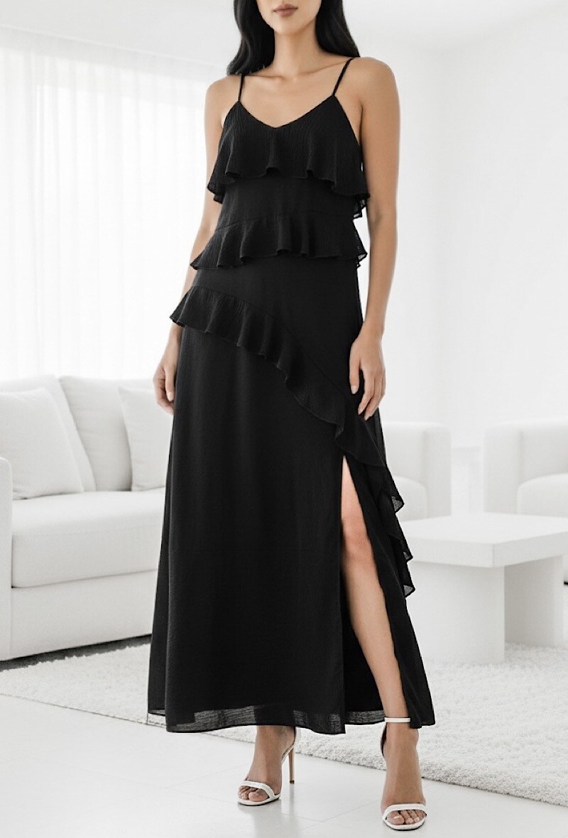 Grossista Elle Style - ABITO TAYLOR con spacco frontale, molto fluido e romantico