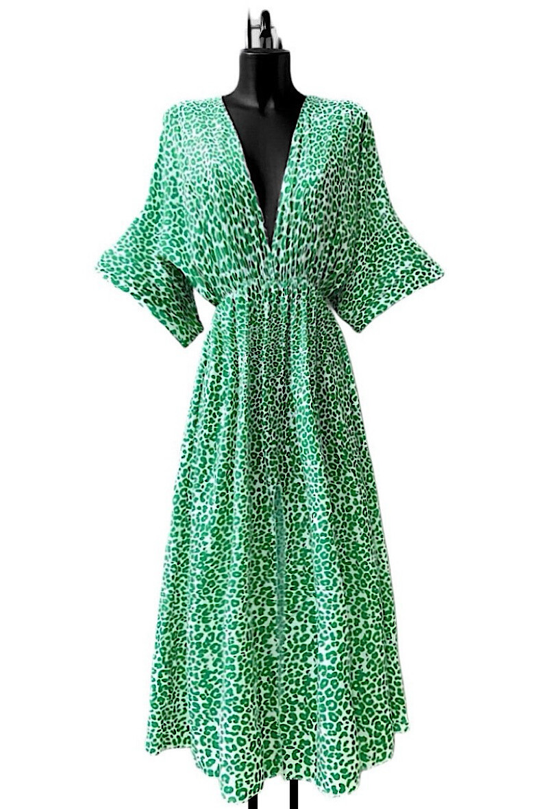 Grossista Elle Style - Abito fluente, elegante e romantico MARIA con spacco davanti.