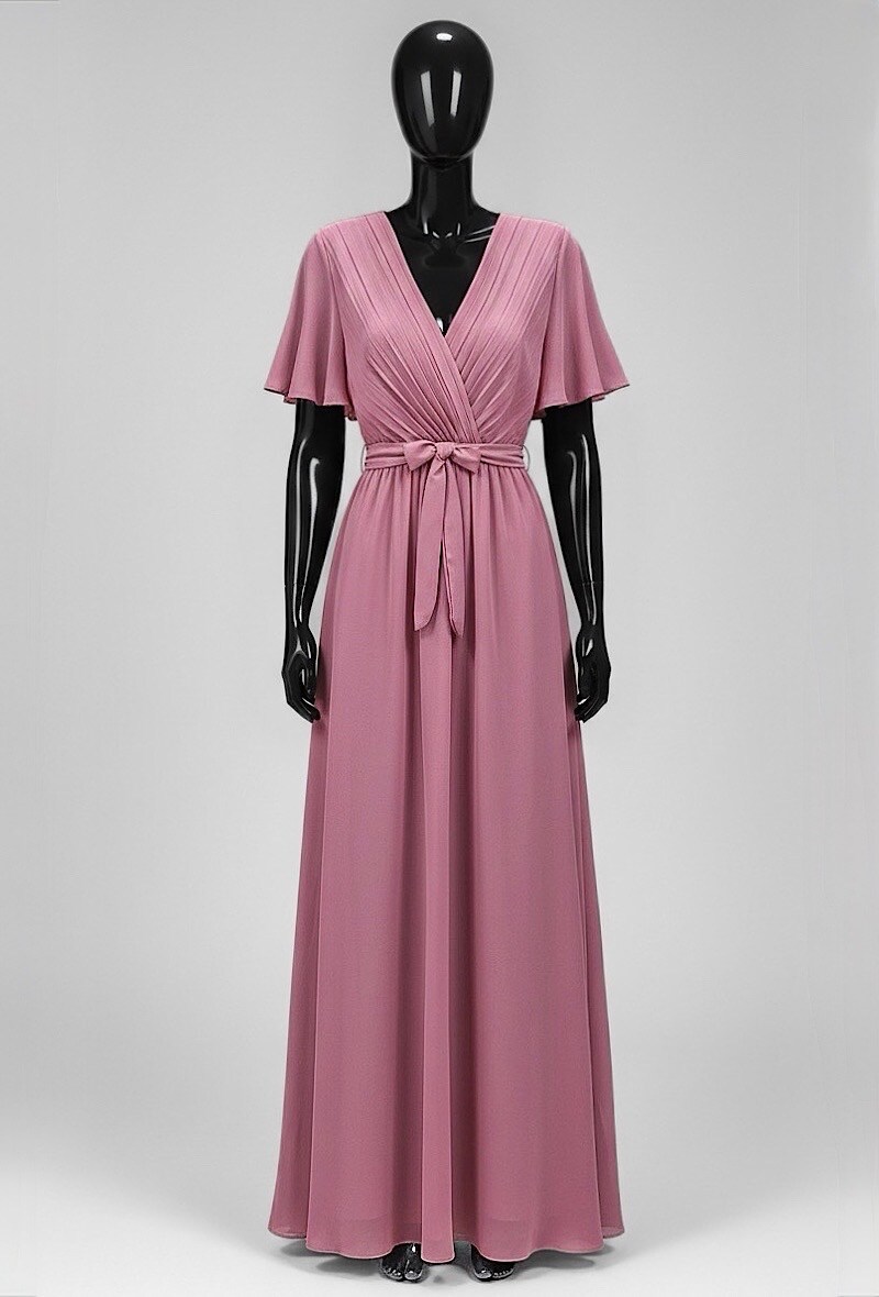 Mayorista Elle Style - Vestido cruzado ELISE, plisado muy fluido con forro de viscosa, un vestido muy elegante y a la moda