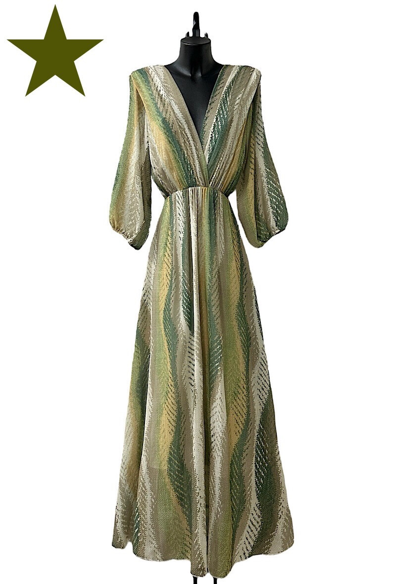Wholesaler Elle Style - ROSALINE dress, very fluid romantic, printed, trendy and elegant with viscose lining
