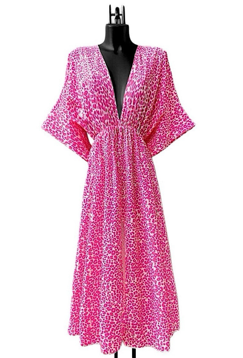 Wholesaler Elle Style - MARIA dress, fluid, chic and romantic with front slit.