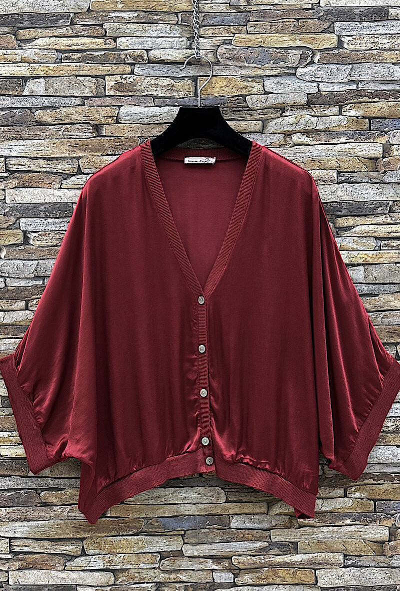 Grossiste Elle Style - Gilet GILETTE en viscose satinée effet soie, fluide et romantique