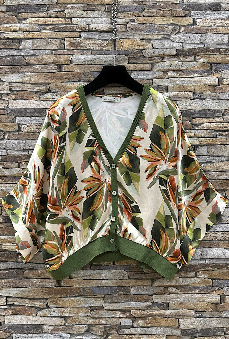 Grossiste Elle Style - Gilet GILETTA imprimé en viscose satinée effet soie, fluide et romantique