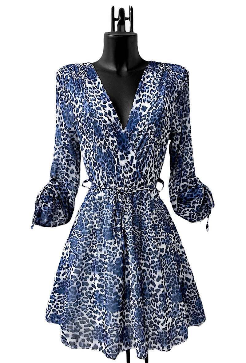 Mayorista Elle Style - Vestido cruzado DIANE con mangas largas, con forro.