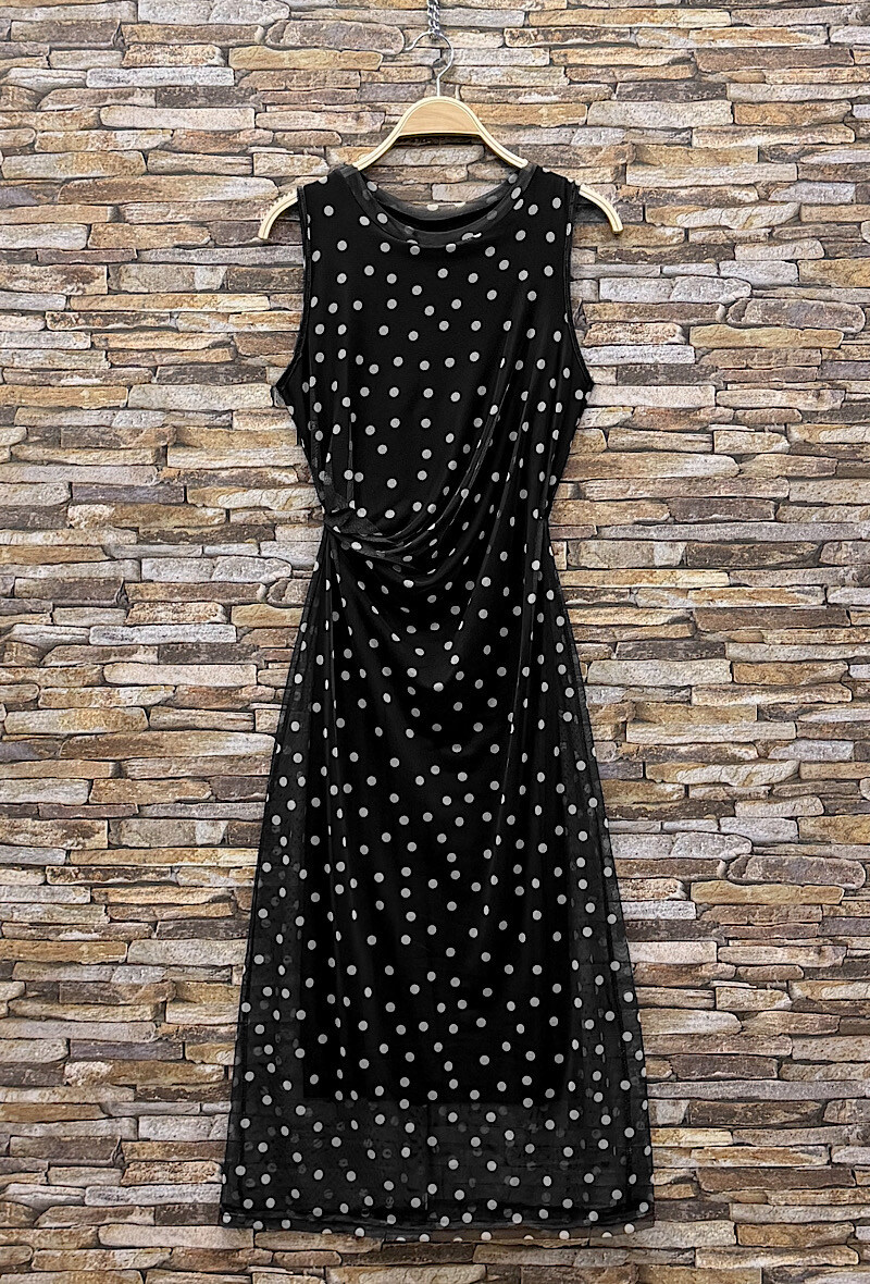 Großhändler Elle Style - MESH-Kleid, bedruckt, mit langen Ärmeln und Viskosefutter