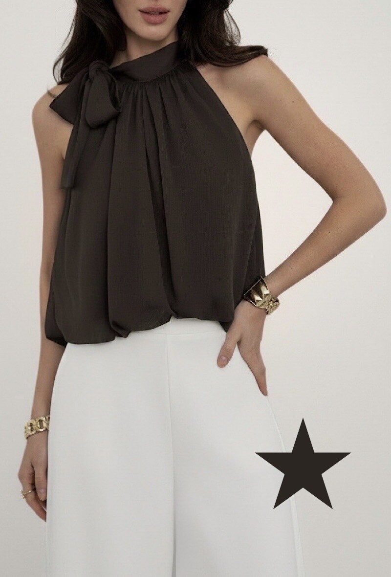 Mayorista Elle Style - Blusa ANAIS con cuello lavallière, fluida y romántica, chic y a la moda con forro de viscosa.