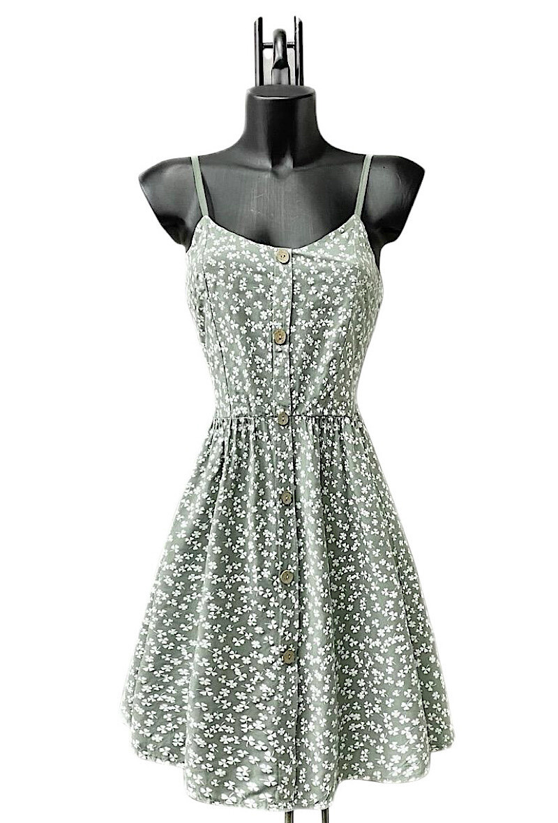 Wholesaler Elle Style - Fluid and romantic ELISA dress / clover print