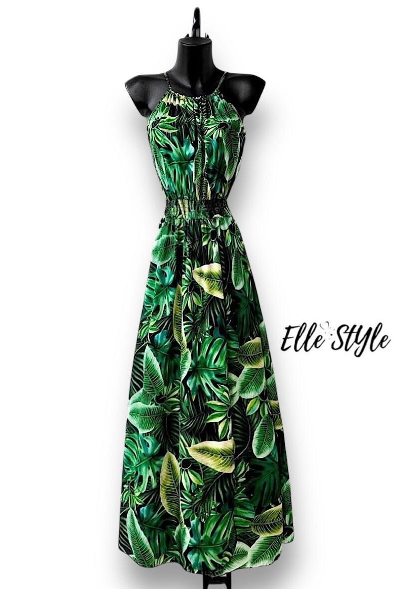 Mayorista Elle Style - Vestido CARINA muy fluido, estampado con abertura delantera, romántico, chic y trendy