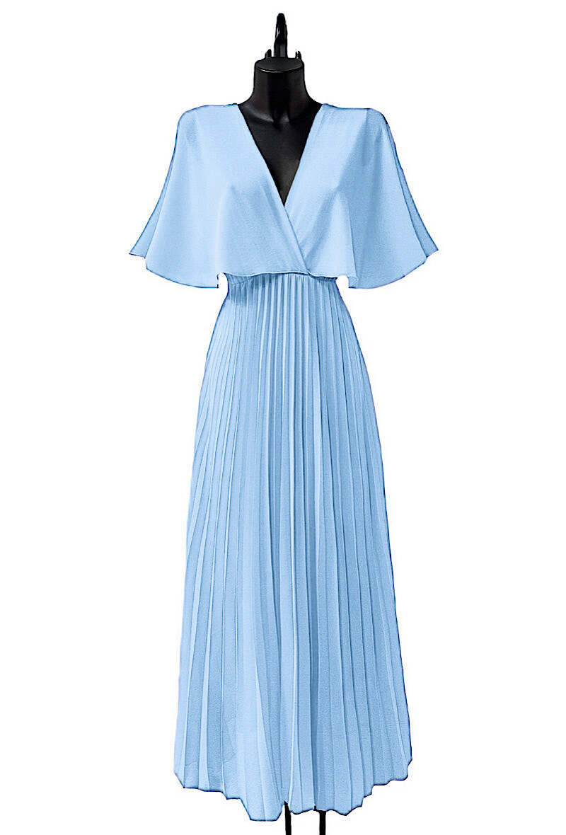 Grossiste Elle Style - Robe CARMEN croisée, plissée fluide avec doublure en viscose