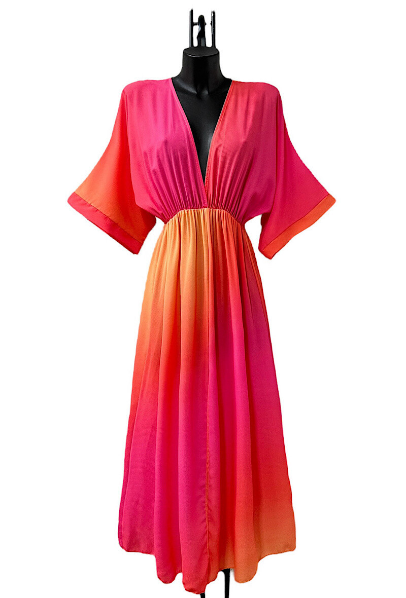 Mayorista Elle Style - Vestido MARIA, fluido, chic y romántico con abertura delantera.