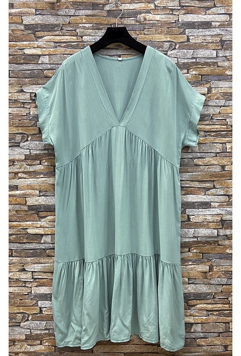 Großhändler Elle Style - Fließendes und romantisches LEALI-Kleid aus Viskose