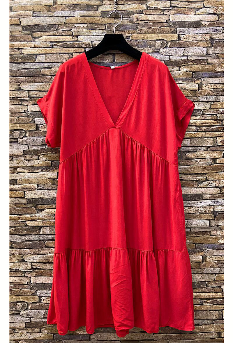 Grossiste Elle Style - Robe LEALI fluide et romantique en viscose