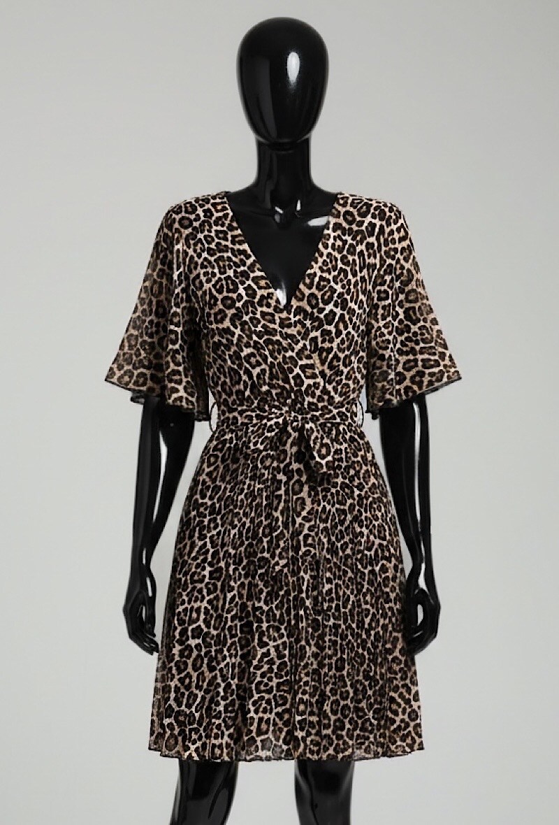 Großhändler Elle Style - BETANY Wickelkleid mit Print, fließenden Falten und Viskosefutter