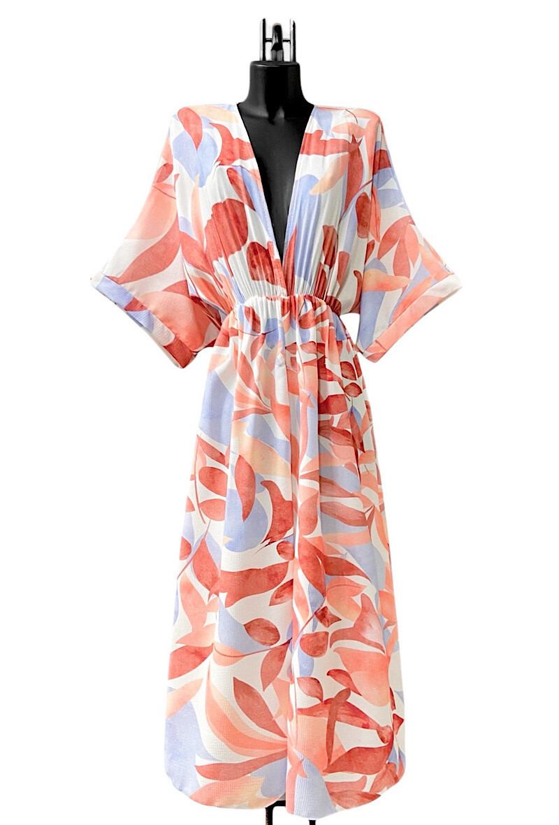 Grossista Elle Style - Abito fluente, elegante e romantico MARIA con spacco davanti.