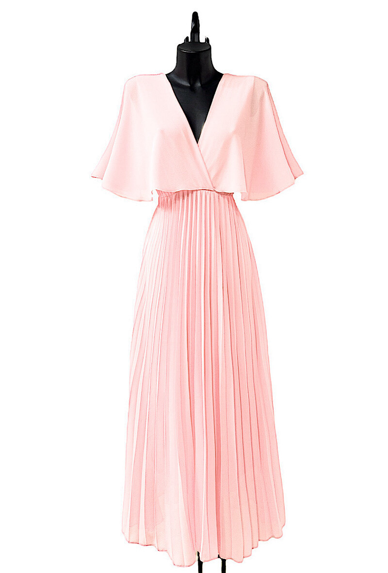 Großhändler Elle Style - ALITA Crossover-Kleid, fließend plissiert mit Viskosefutter