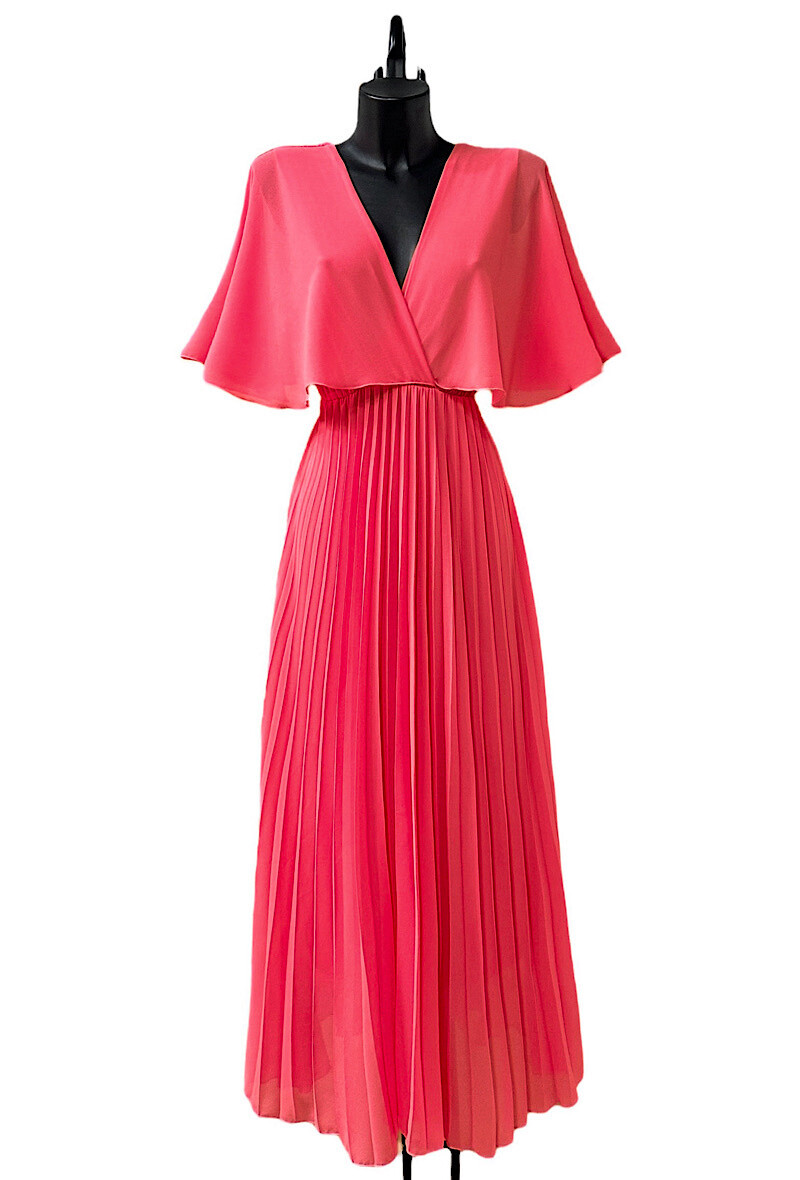 Grossiste Elle Style - Robe CARMEN croisée, plissée fluide avec doublure en viscose