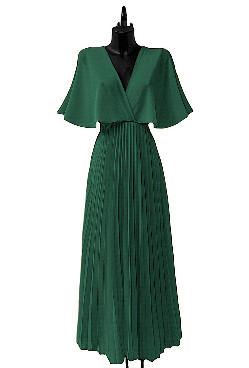 Wholesaler Elle Style - CARMEN dress, crossed, fluid pleated with viscose lining