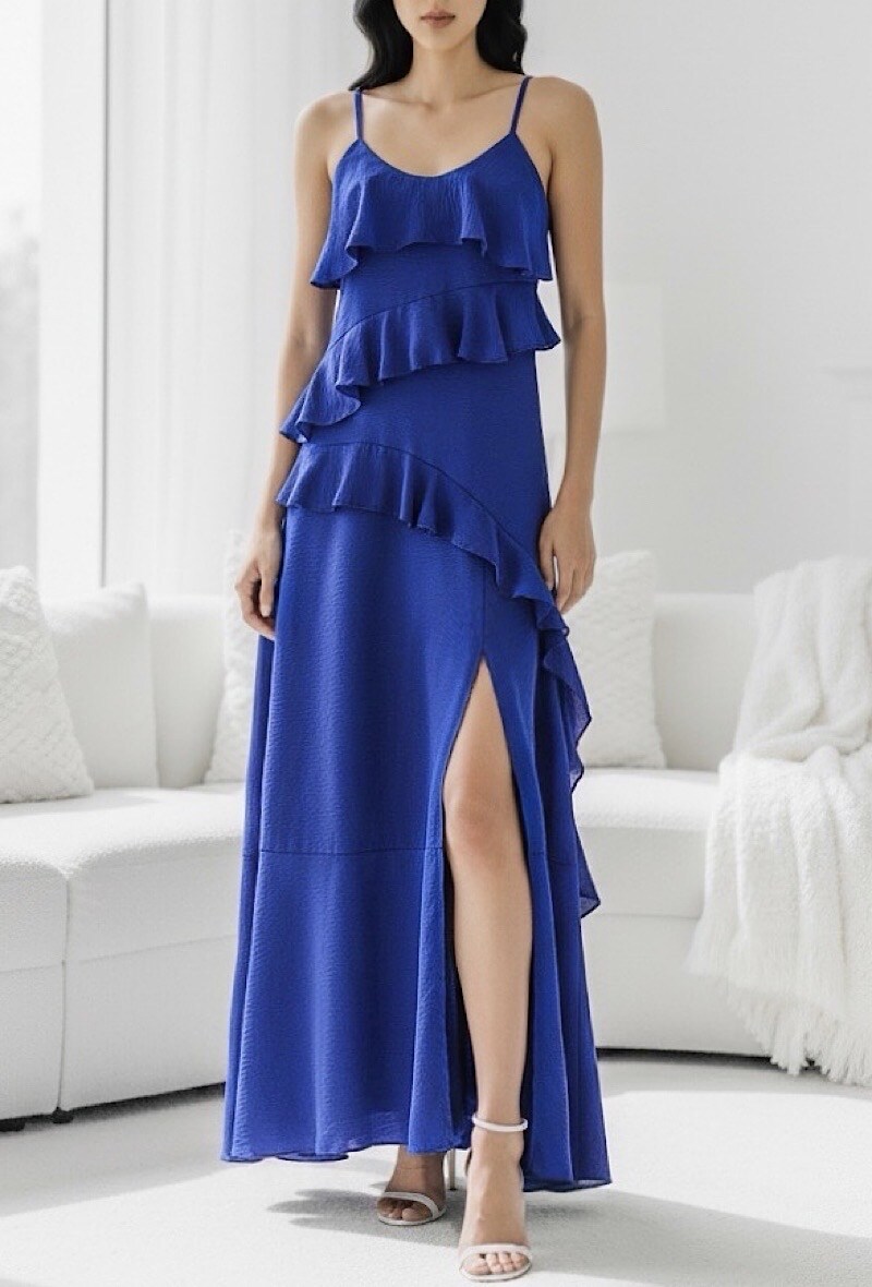 Grossista Elle Style - ABITO TAYLOR con spacco frontale, molto fluido e romantico
