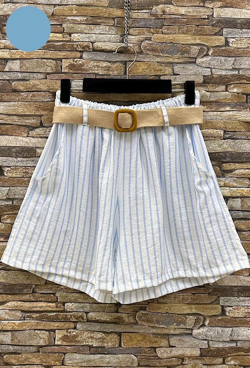 Grossista Elle Style - Pantaloni larghi FRANK effetto lino in viscosa con tasche frontali e cintura boho