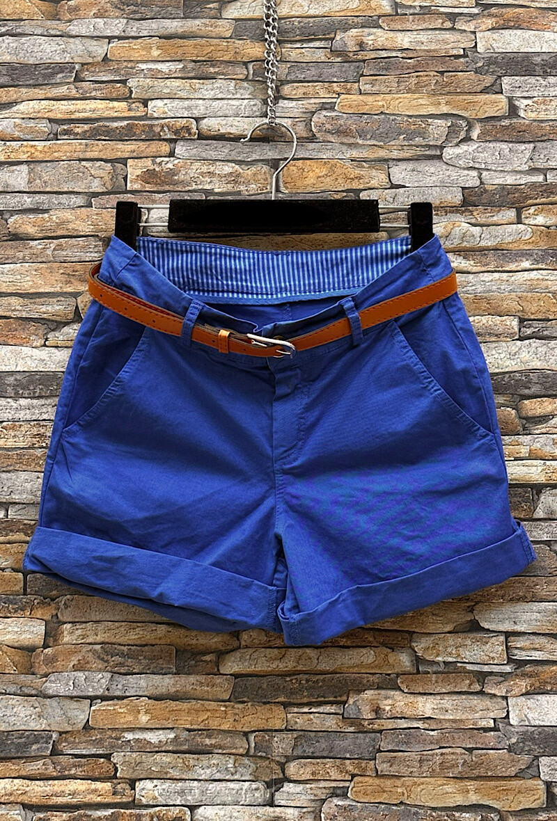 Grossiste Elle Style - Short TIAGO style chino en coton avec ceinture et poches avant