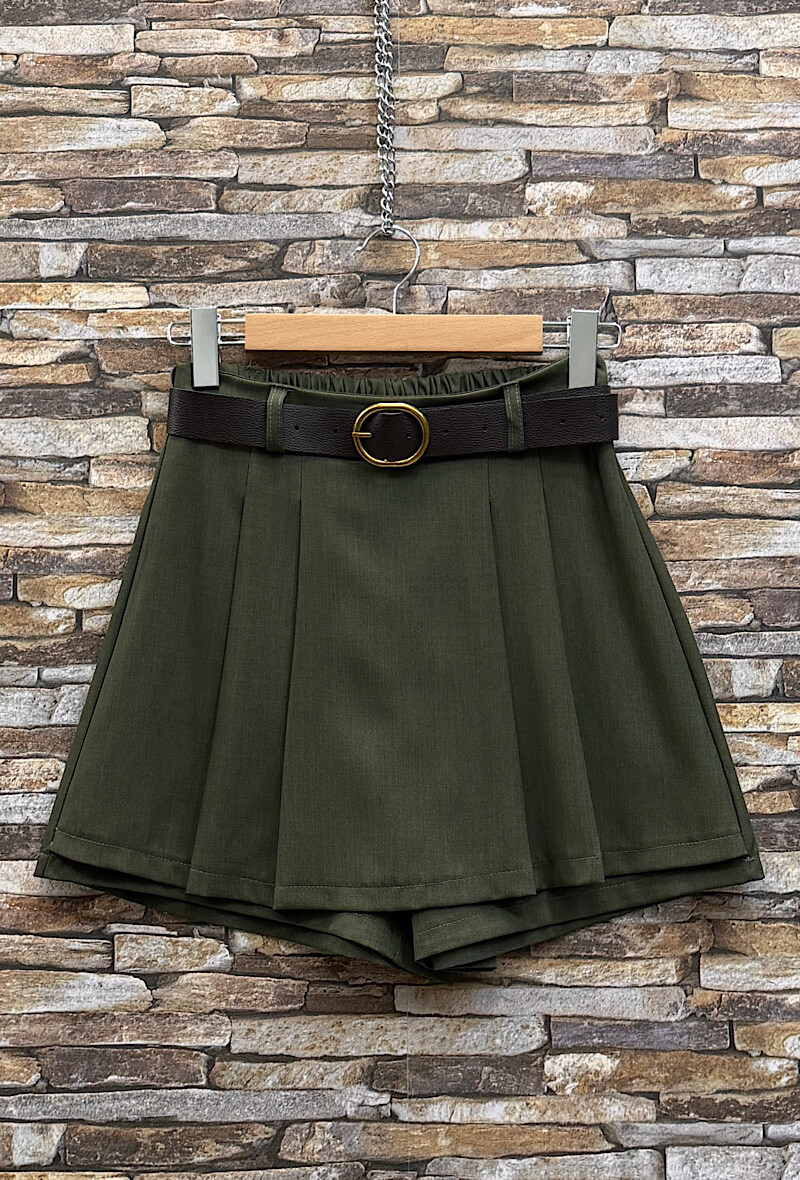 Grossista Elle Style - Gonna pantalone ADELLE classica ampia, elastico in vita con cintura. Chic e alla moda.