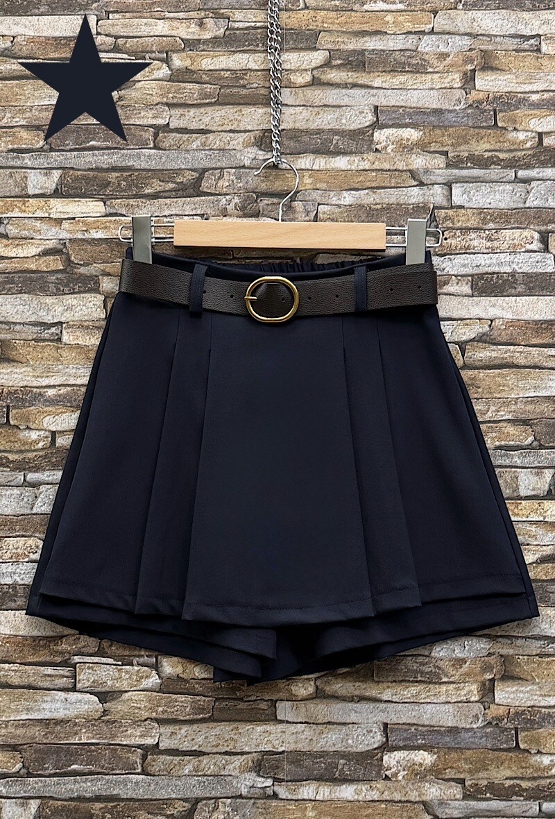 Grossista Elle Style - Gonna pantalone ADELLE classica ampia, elastico in vita con cintura. Chic e alla moda.