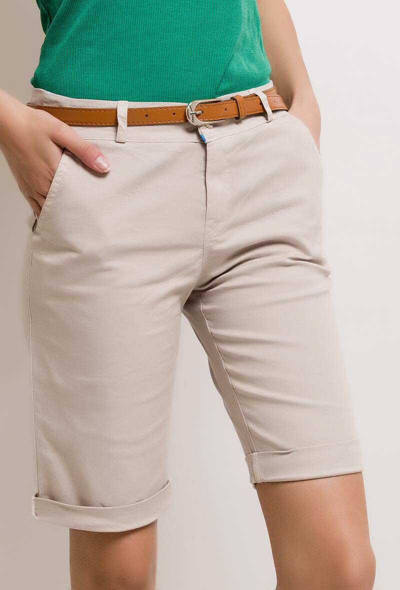 Mayorista Elle Style - HARRY Bermudas de algodón con cinturón.
