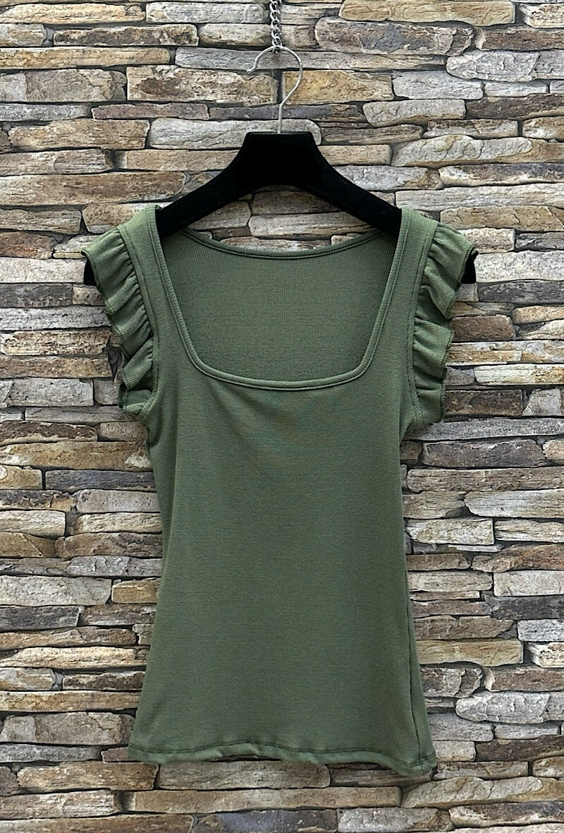 Wholesaler Elle Style - CARRO square neck top with trendy sleeve