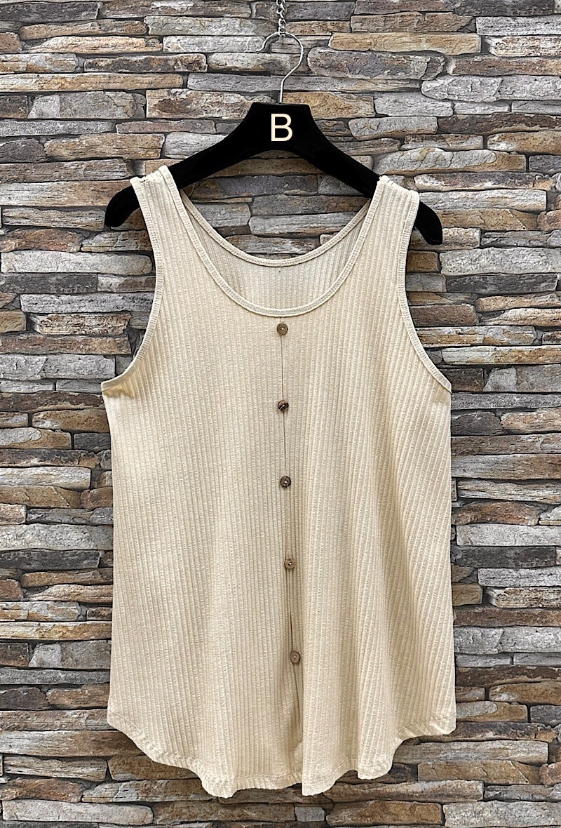 Grossista Elle Style - Top DEBANE in viscosa a coste con bottoni