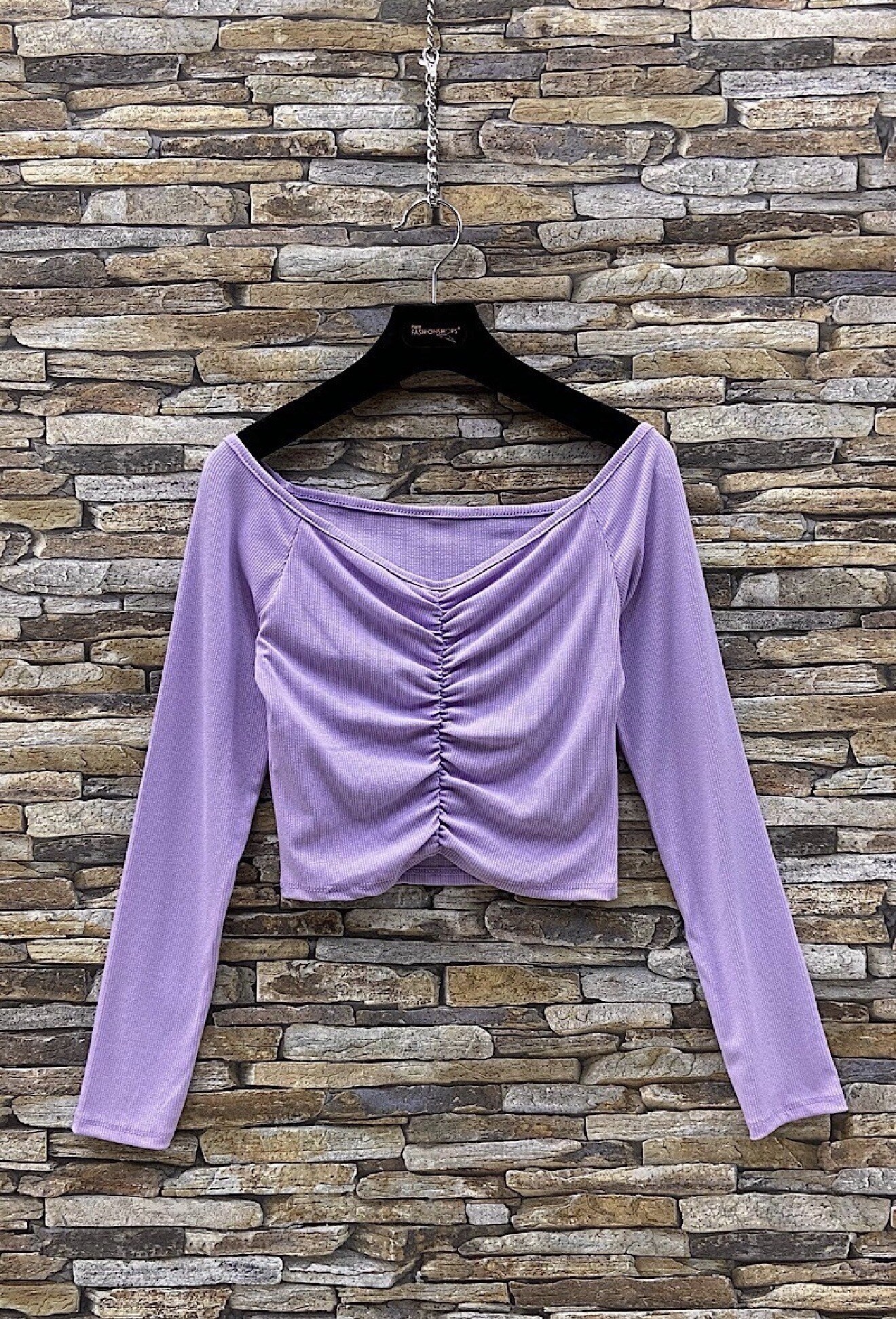 Mayorista Elle Style - Top de Jersey Cruzado de Canalé ANNY