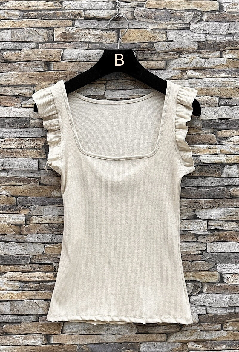 Grossiste Elle Style - Top CARRO col carré avec manche tendance
