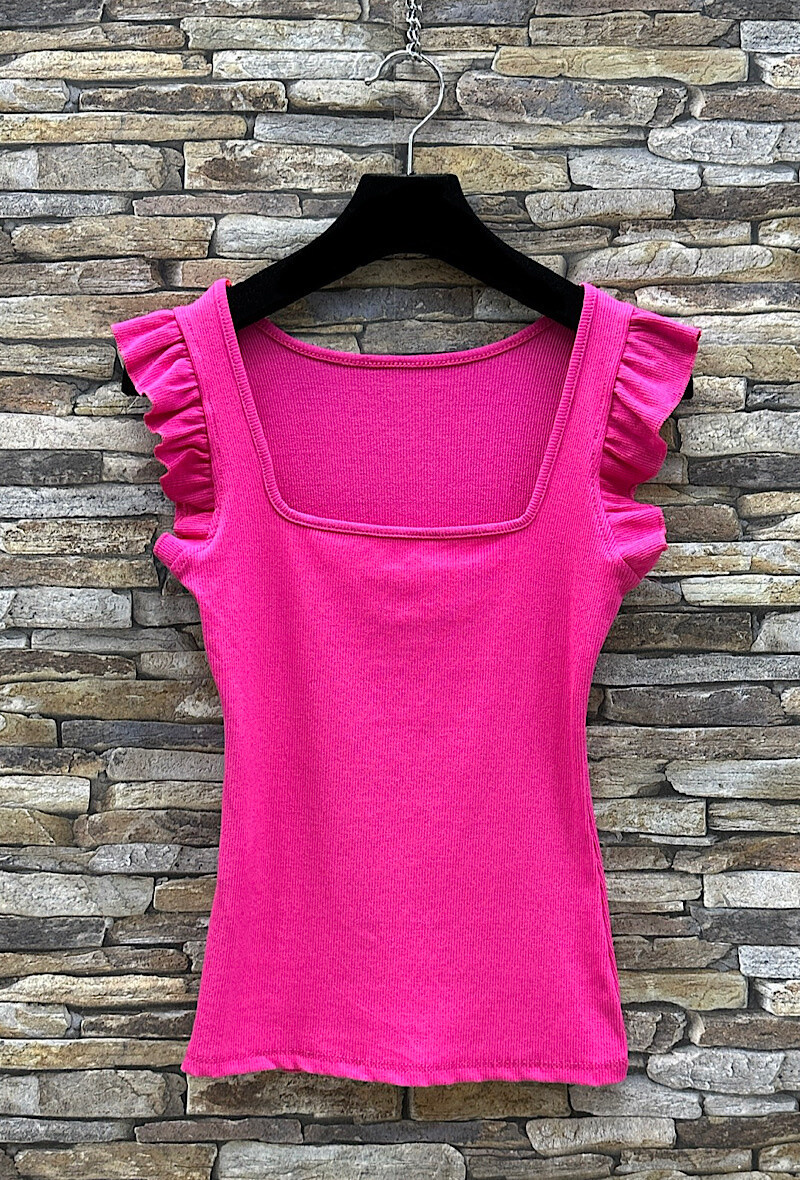 Wholesaler Elle Style - CARRO square neck top with trendy sleeve