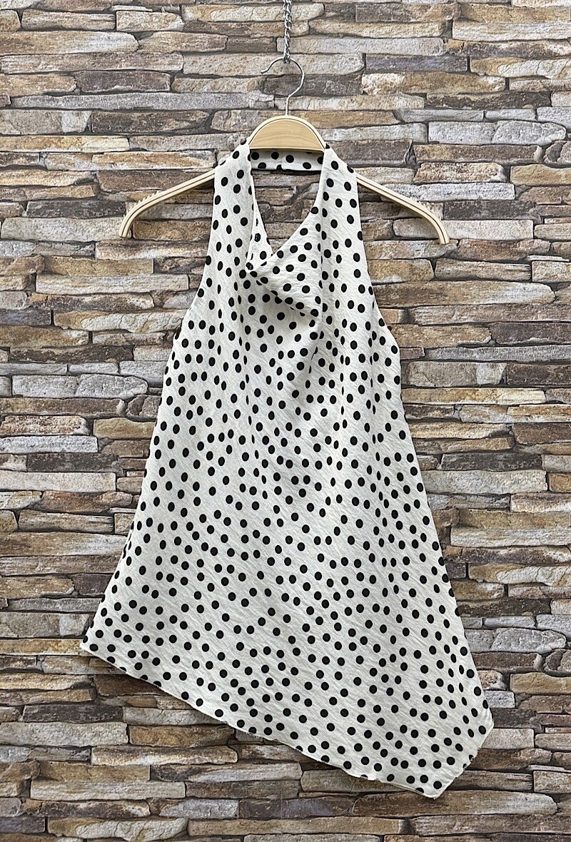 Grossiste Elle Style - Top DONNA en viscose fluide avec imprimé et élastique au dos. BOHEME CHIC et T