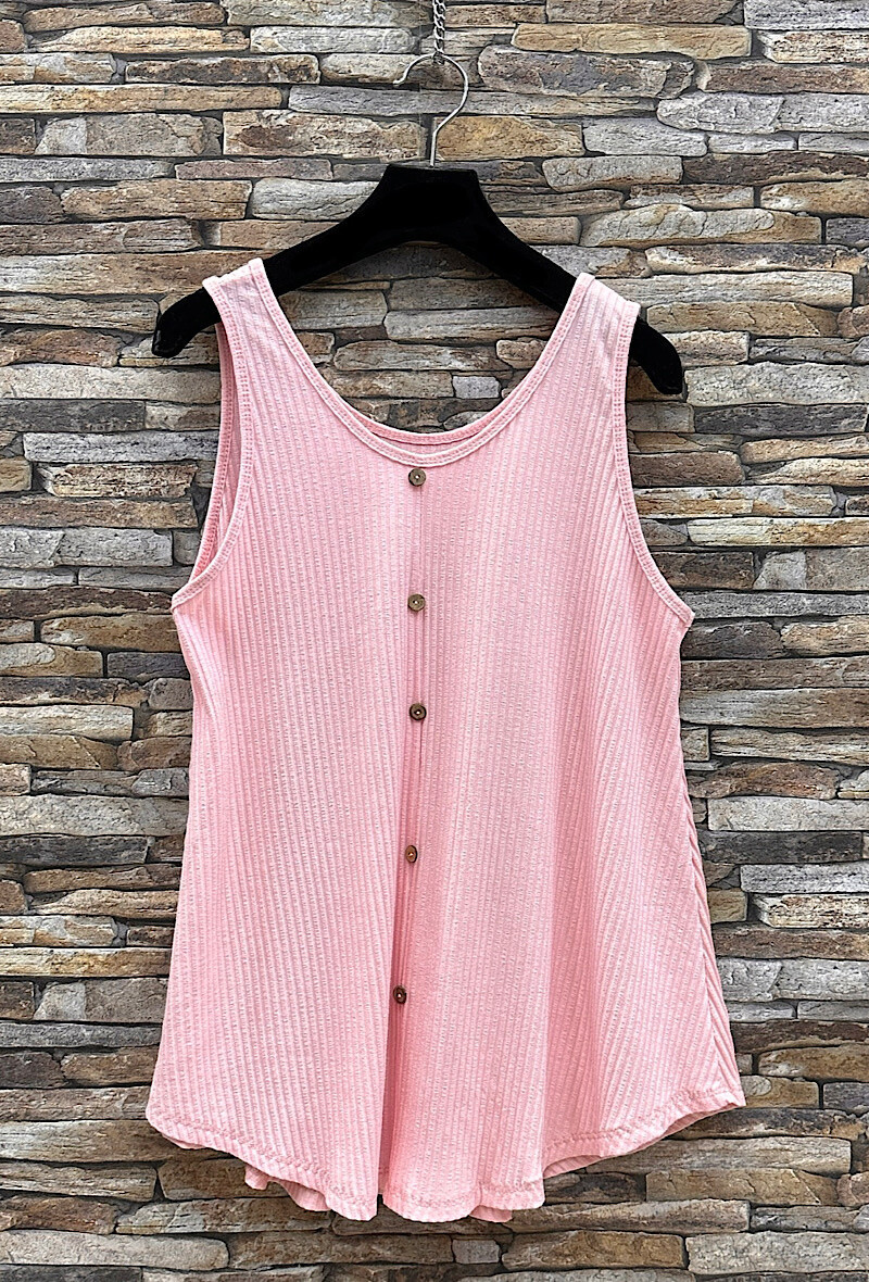 Grossista Elle Style - Top DEBANE in viscosa a coste con bottoni