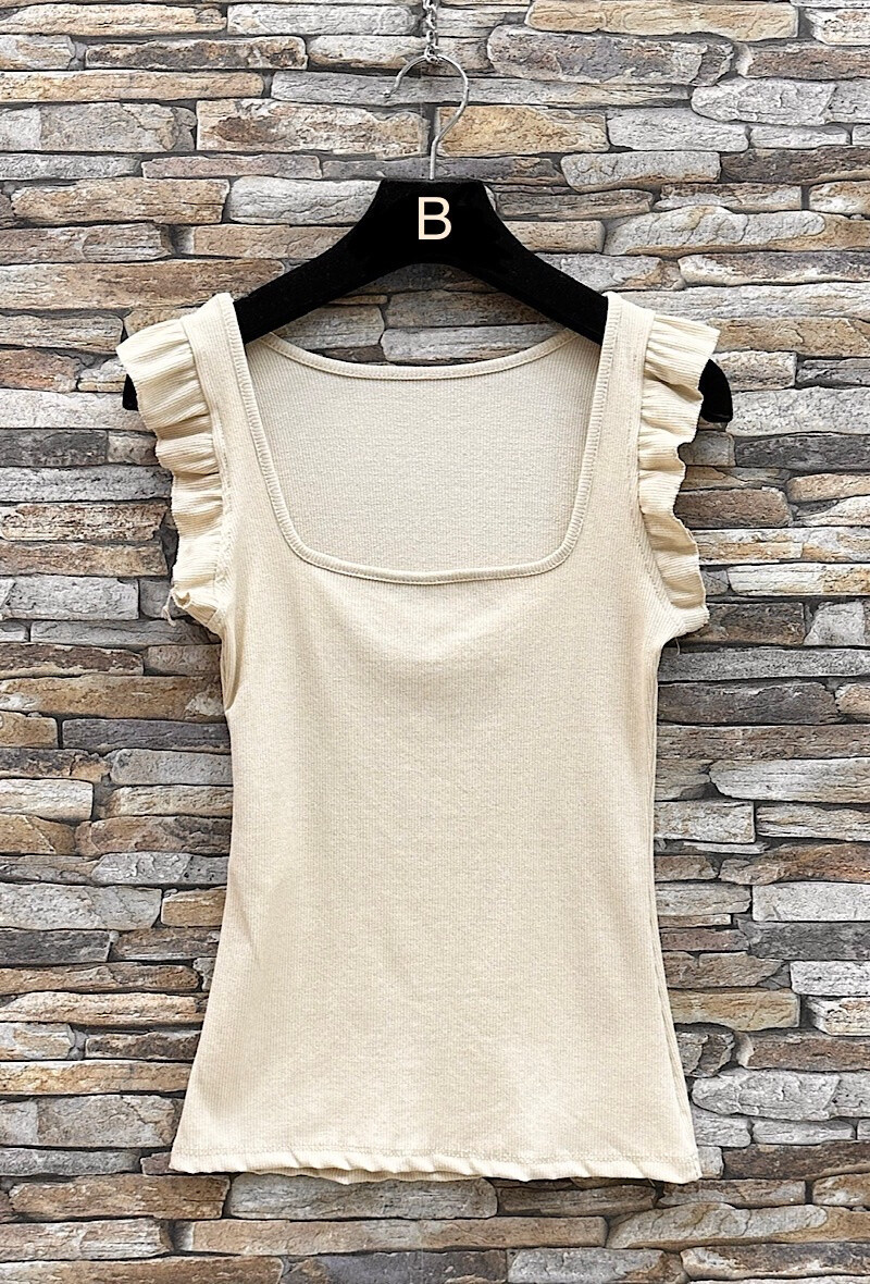 Grossiste Elle Style - Top CARRO col carré avec manche tendance